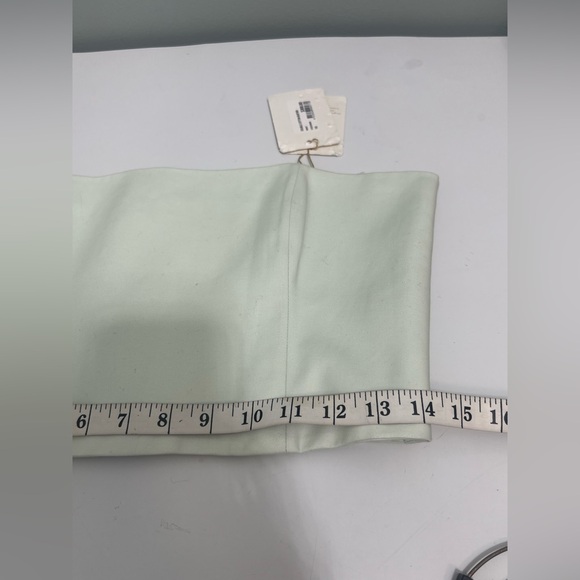 NWT SCANLAN THEODORE Light Green Bustier Crop Cropped Tube Top 10 MSRP $300 - Picture 9 of 9